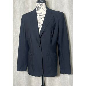 Max Mara Virgin Wool/Mohair Black Weekender Blazer Italy 10 Retail $650